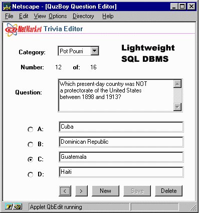 DBMS Screen Shot